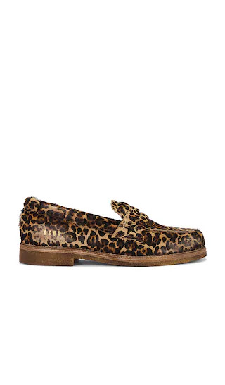Jerry Mocassino Loafer in Beige Brown Leo | Revolve Clothing (Global)