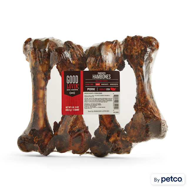 Good Lovin' Smoked Hambone Dog Chew, 23.4 oz., Count of 4 | Petco