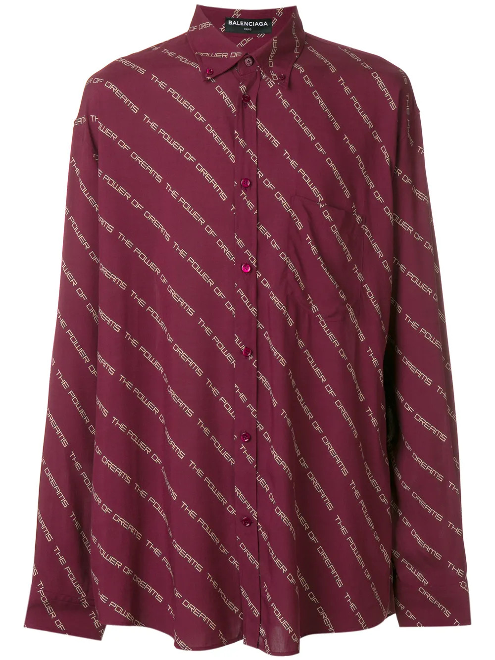 Balenciaga printed shirt - Pink & Purple | FarFetch Global