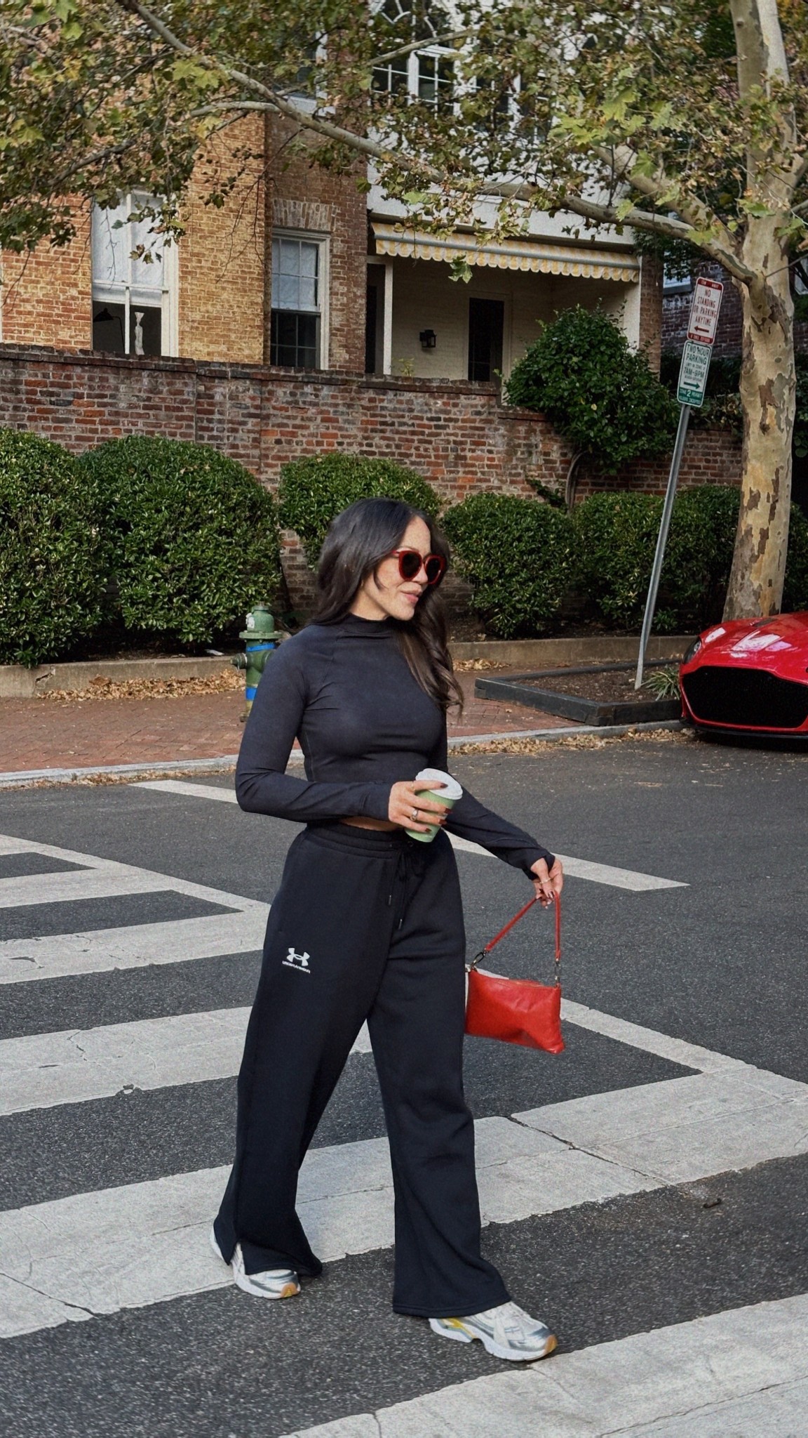 These sweatpants and suede lookalike sweater for under armour are so good that I’ve it in brown too. Added a pop of color with these Anea Hill sunglasses and my Hobo red purse. 

#LTKItBag #LTKActive #LTKShoeCrush