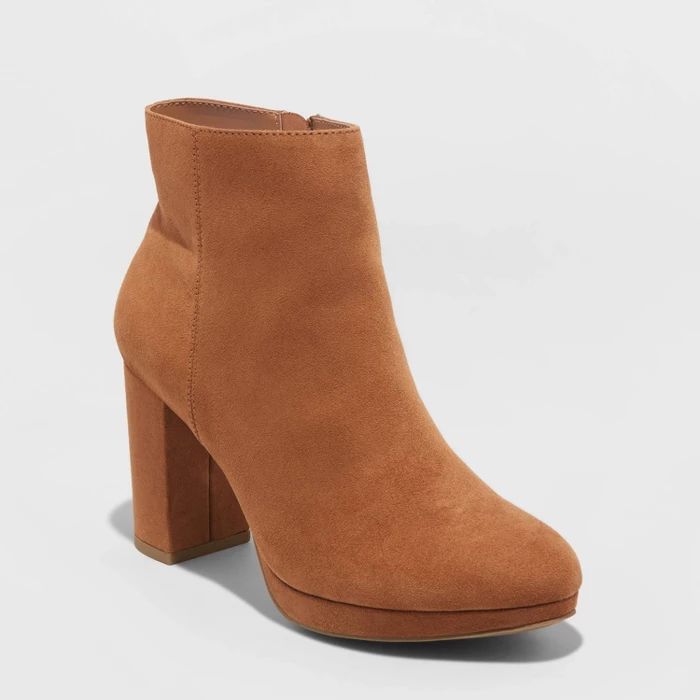 Women's Daisy Microsuede Platform Bootie - A New Day™ | Target