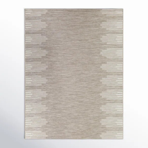 Tan Art Deco Indoor/Outdoor Area Rug | Wayfair North America