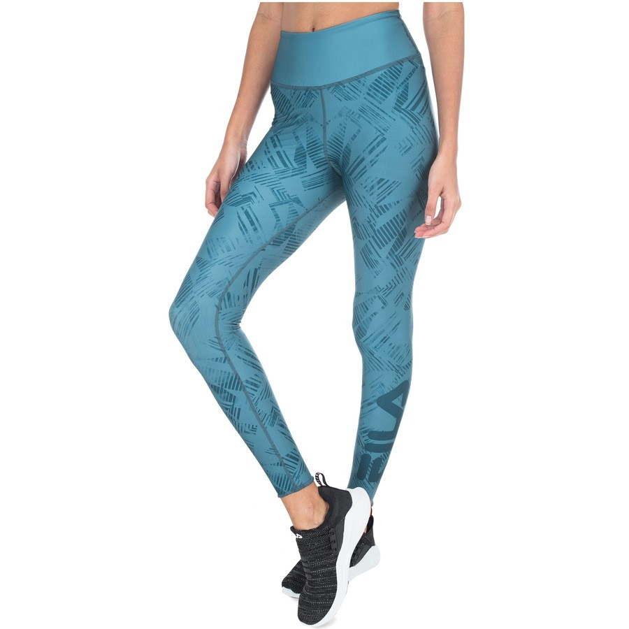 Calça Legging com Proteção Solar UV Fila Double Print Dupla Face - Feminina | Centauro BR