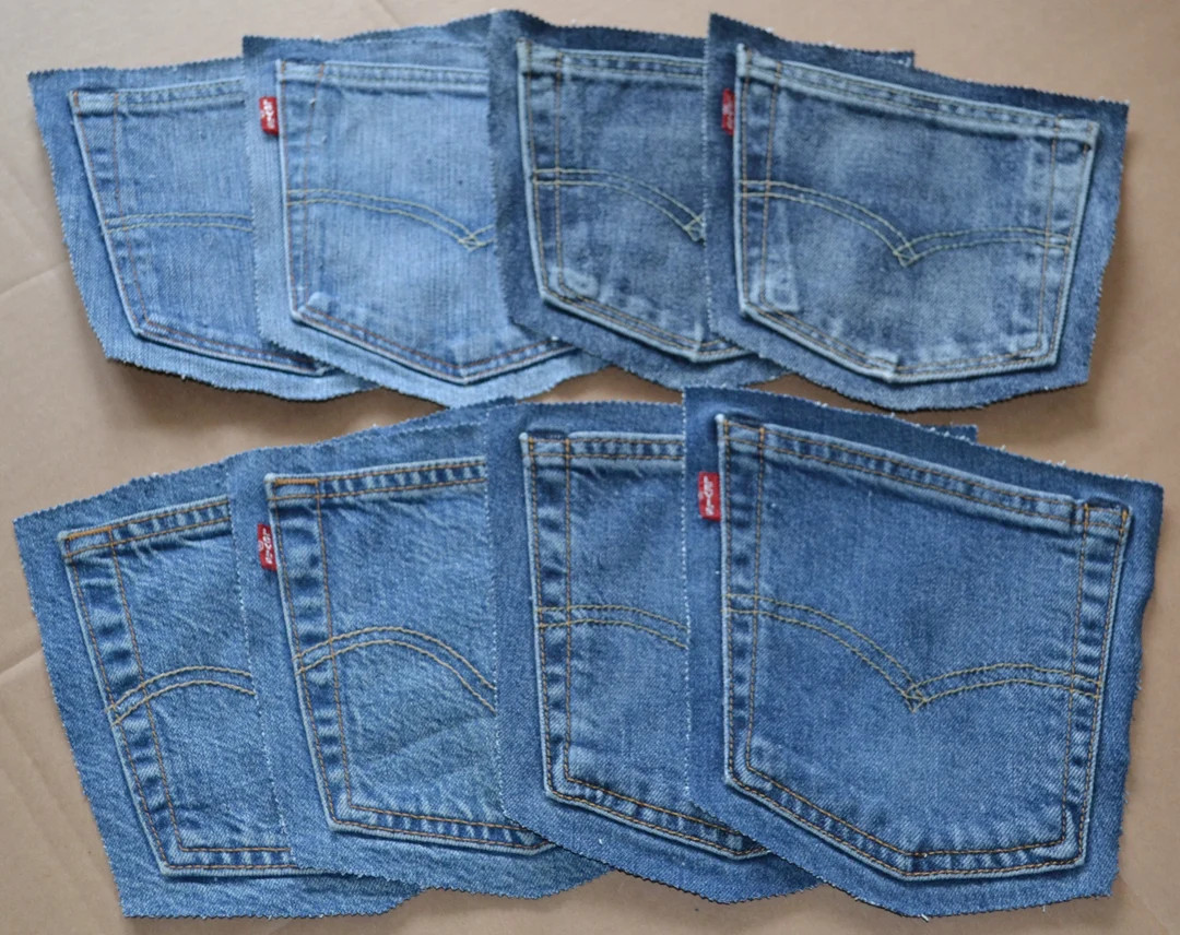 Denim Pockets 8 Pcs, Pockets of Various Jeans, Denim Pockets for Handmade, Recycled Denim Pockets... | Etsy (US)