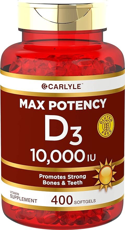 Vitamin D 10000 IU 400 Softgels | Value Size | Max Potency | Promotes Strong Bones and Teeth | No... | Amazon (US)