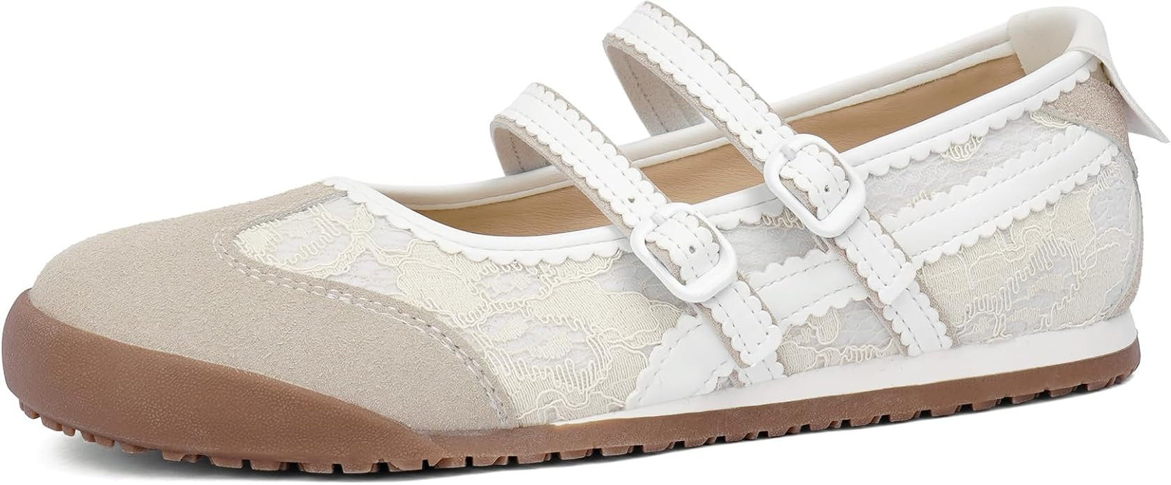 Tigeridea Fashion Sneakers for Women Mary Jane Sneakerina Ballet Sneakers Comfortable Ballet Flat... | Amazon (US)