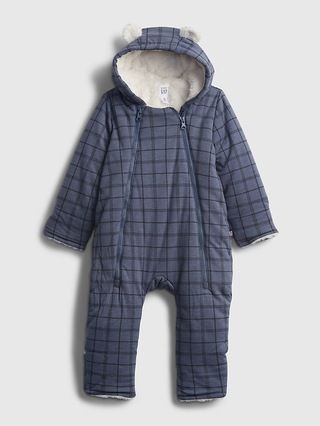 Baby Hoodie Sherpa-Lined One-Piece | Gap (CA)