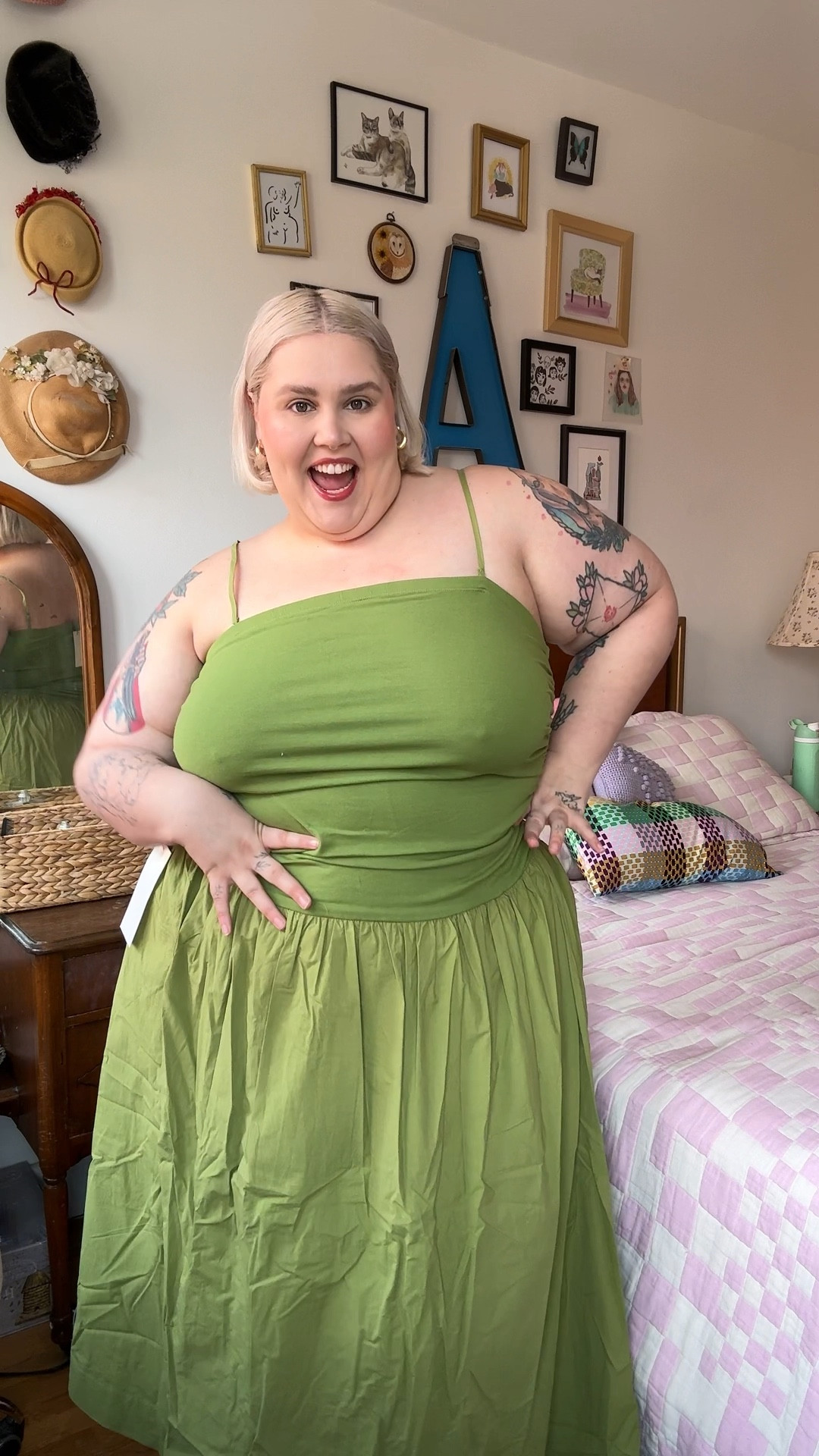 the PERFECT summer dress!! I absolutely love the drop waist silhouette and that the straps are removable. Sized down to a US 20 in both colors. 

#LTKplussize #LTKSeasonal