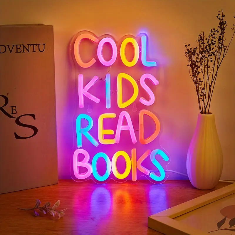 COOL KIDS READ BOOKS LED Neon Sign - 26cm/10.2inch, 17cm/6.6inch, USB Powered, Plastic Material, ... | Temu Affiliate Program