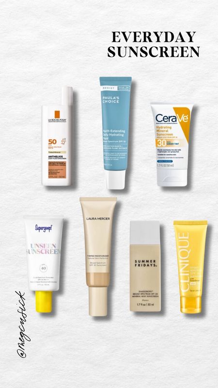 Sunscreen everyday is a MUST! Finding the perfect one for you is important, shop below from some of my favs! 