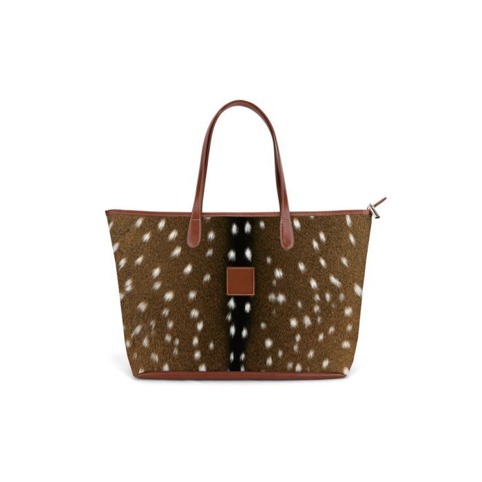 St. Anne Zippered Tote - Leather Patch | Barrington Gifts