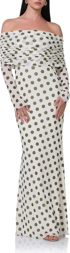 AFRM Thelma Off the Shoulder Long Sleeve Maxi Dress | Nordstrom | Nordstrom