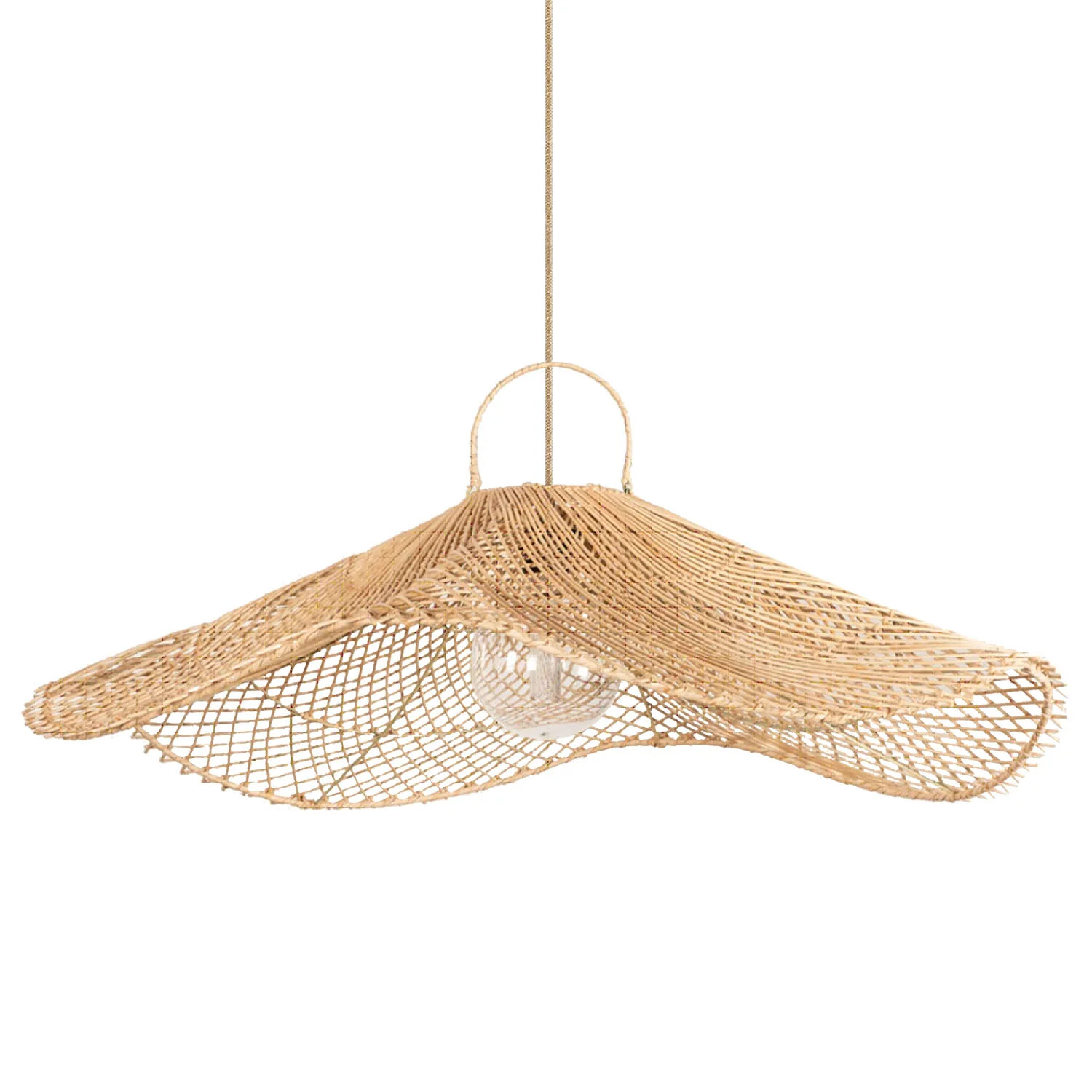 Lotus Rattan Pendant Light | Rowabi