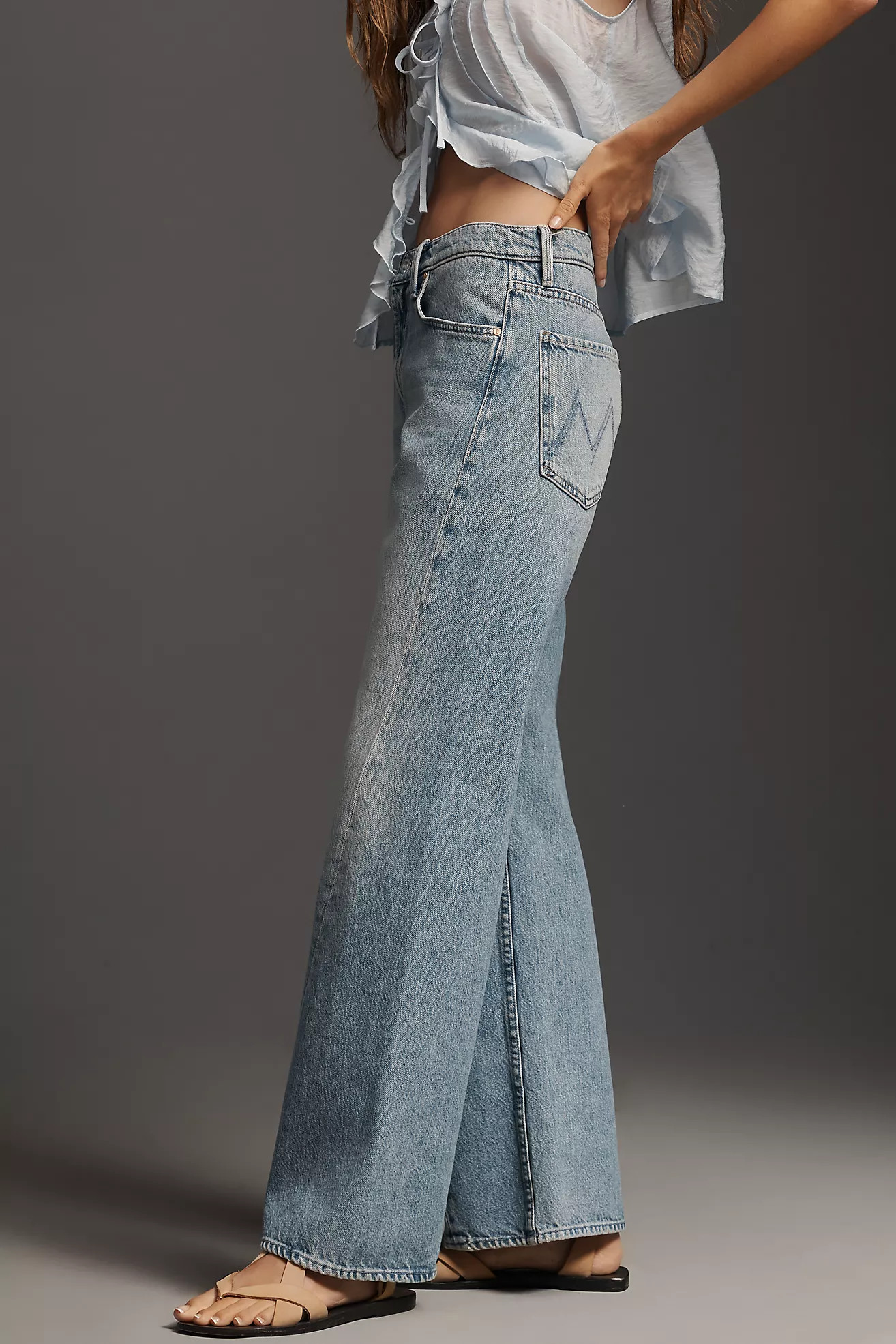 Mother Bookie Twist High-Rise Flare Jeans | Anthropologie (US)