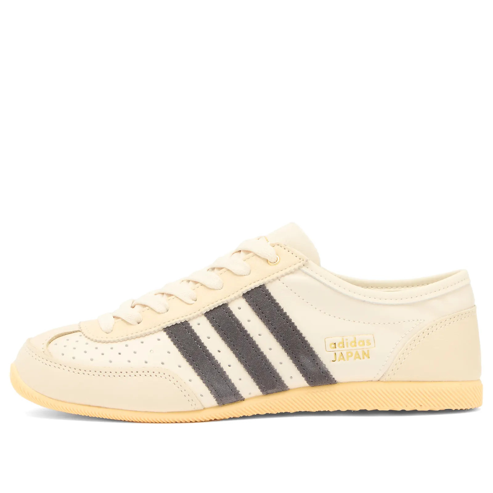 Adidas Women's Japan Decon Sneakers in Cream White/Utility Black/Orange Tint, Size UK 5.5 | END. Clothing