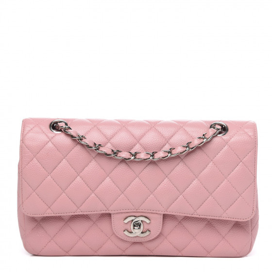 CHANEL Caviar Quilted Medium Double Flap Pink | Fashionphile