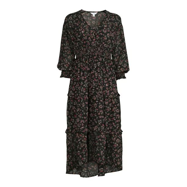 Time and Tru Women's Printed Dress - Walmart.com | Walmart (US)