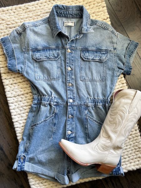 Obsessed with these white cowboy boots!  

Country Concert Outfit 
Summer Outfit 
White Boots 
White Cowboy Boots 
Cowboy Boots 
Denim 
Denim Romper 
Free People 
Tecovas 
Concert Outfit 
Nashville Outfit 

#boots #nashville #concert #denim 

#LTKShoeCrush #LTKStyleTip #LTKTravel