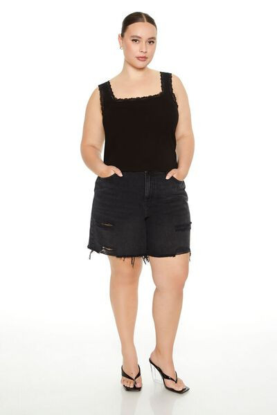 Plus Size Denim Bermuda Shorts | Forever 21