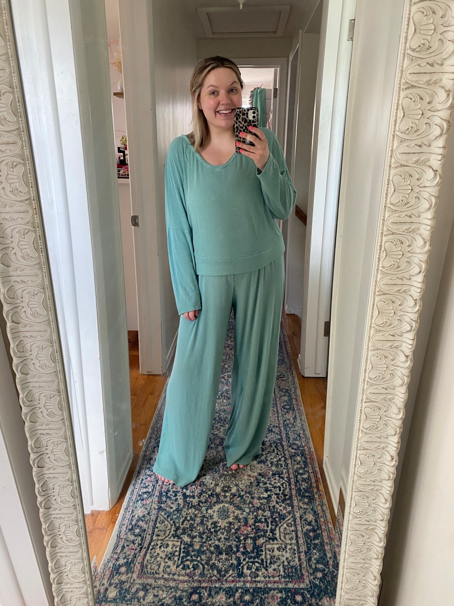 Sale alert 30% off! 

Loved these pjs/ lounge wear during pregnancy. And now I’m rocking them postpartum! They come in several colors and run tts. 

Top & Bottoms - XL 

Fall style // fall outfit // lounge wear // target // Auden // pjs 



#LTKBump #LTKMidsize #LTKFindsUnder50