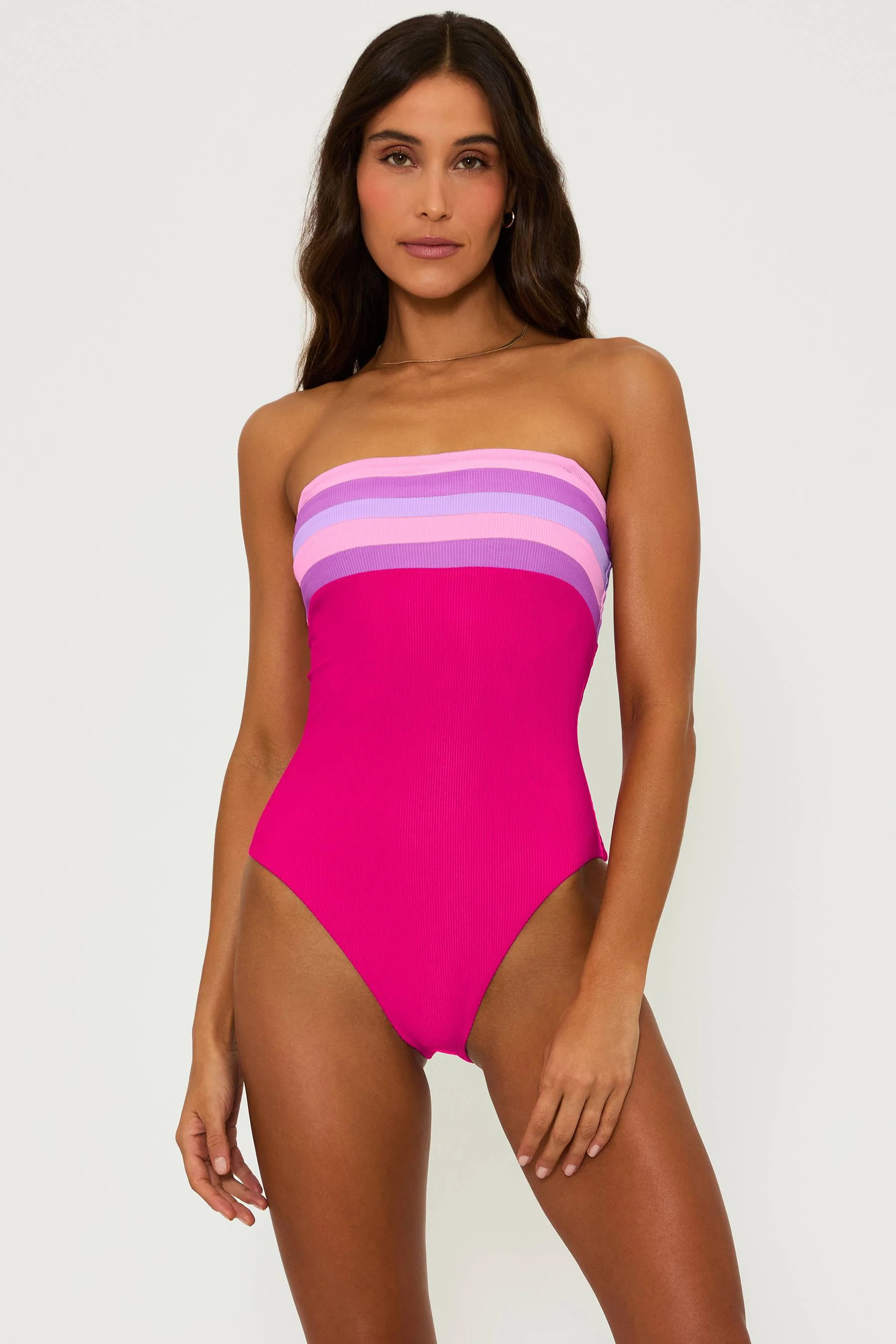 Jessa One Piece Raspberry Colorblock | One Piece Swimsuit | Beach Riot | Beach Riot