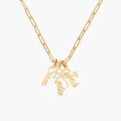 Bailey Link Chain Name Necklace - Gold Vermeil | Oak & Luna (US)