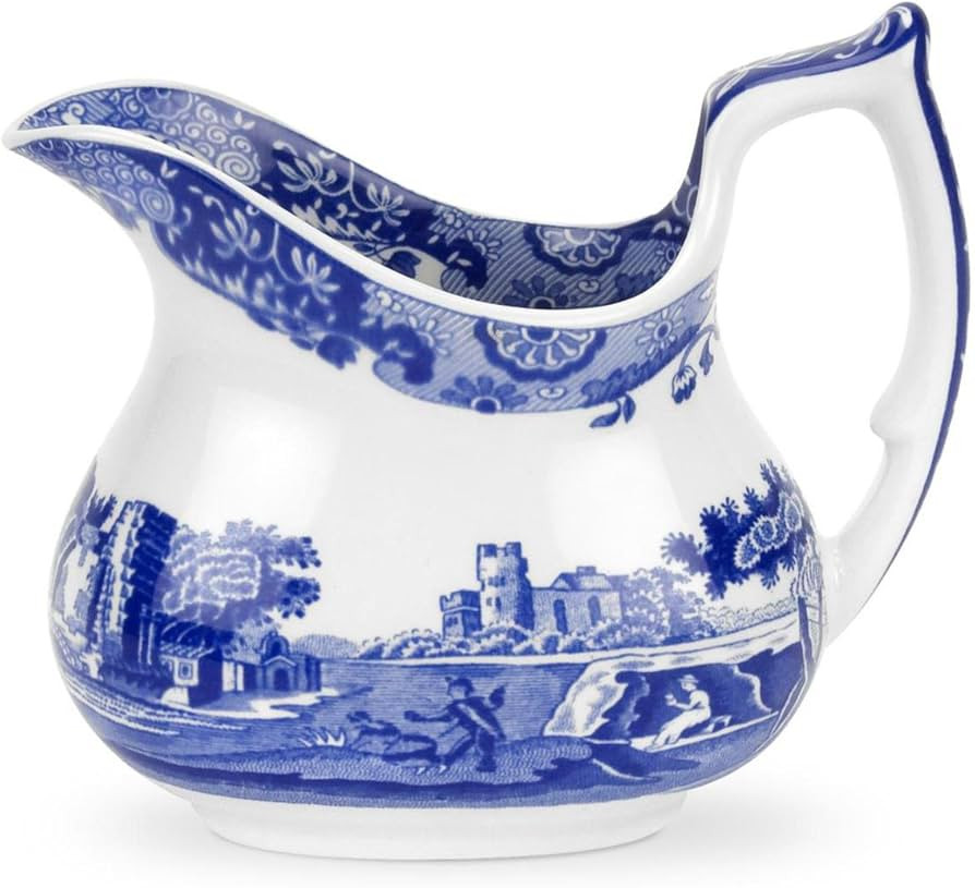 Portmeirion Blue Italian Cream Jug | 7 Oz Creamer for Serving Sauces, Salad Dressing, and Coffee ... | Amazon (US)