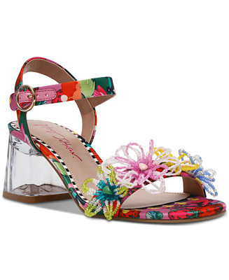 Women's Cinthia Embellished Block-Heel Sandals | Macy's