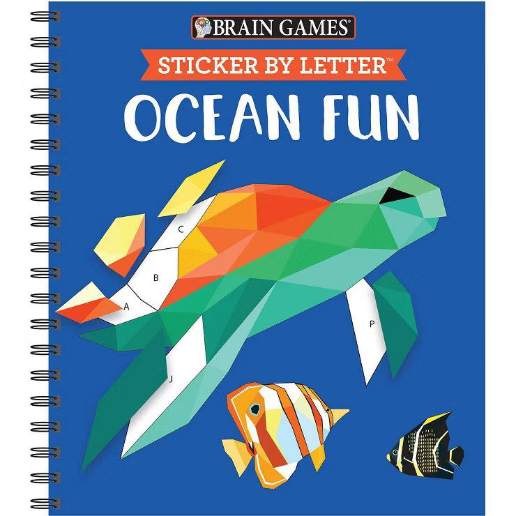 Brain Games - Sticker by Letter: Ocean Fun (Sticker Puzzles - Kids Activity Book) - by Publicatio... | Target