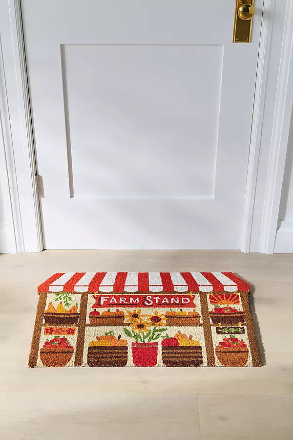 Farm Stand Coir Printed Doormat | Anthropologie (US)