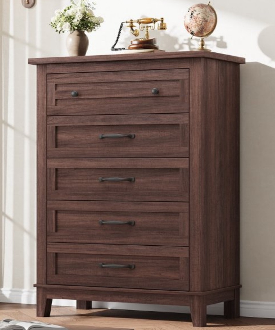 Walnut chest dresser 