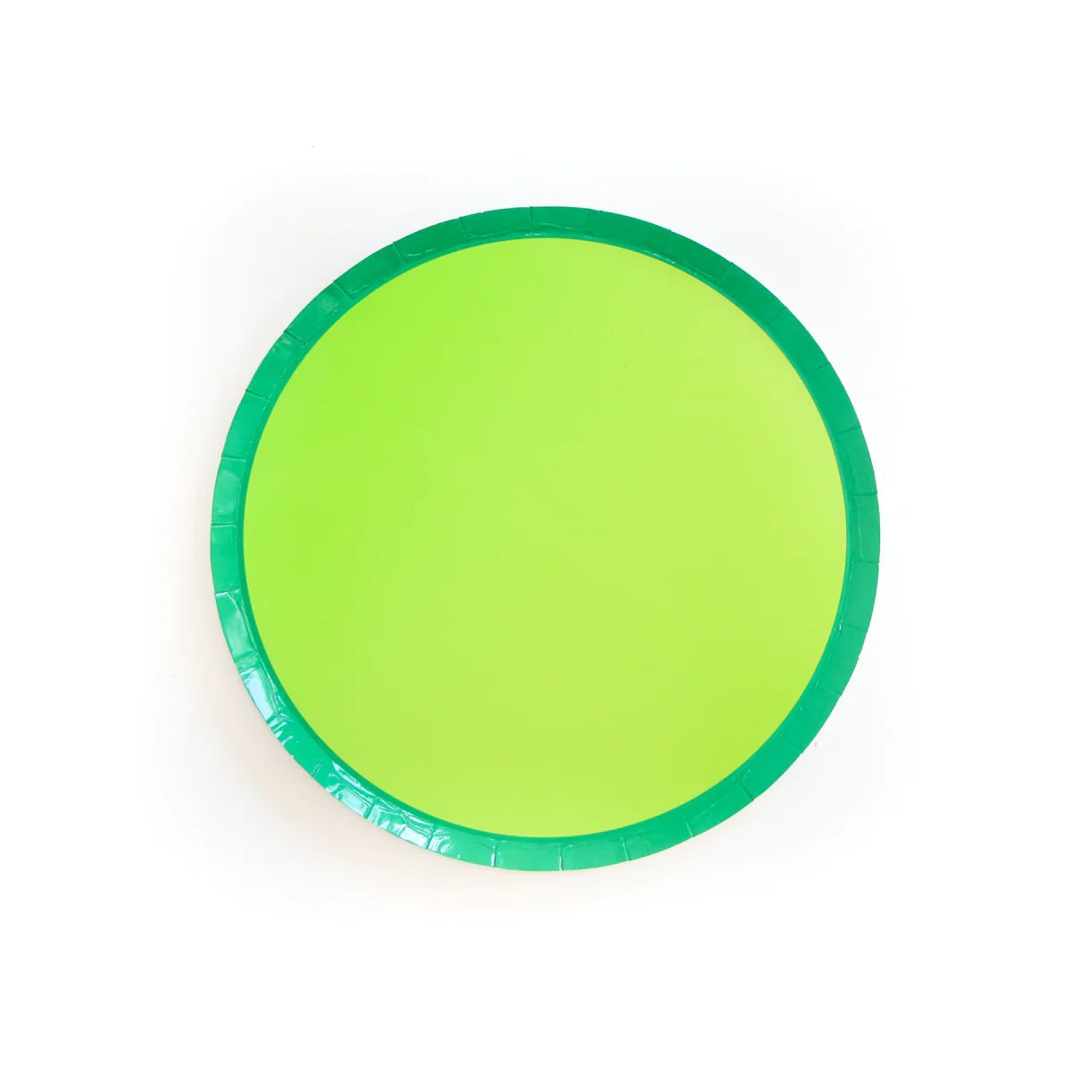 Color Blocked Small Paper Plates - Green/Lime Green | Ellie and Piper
