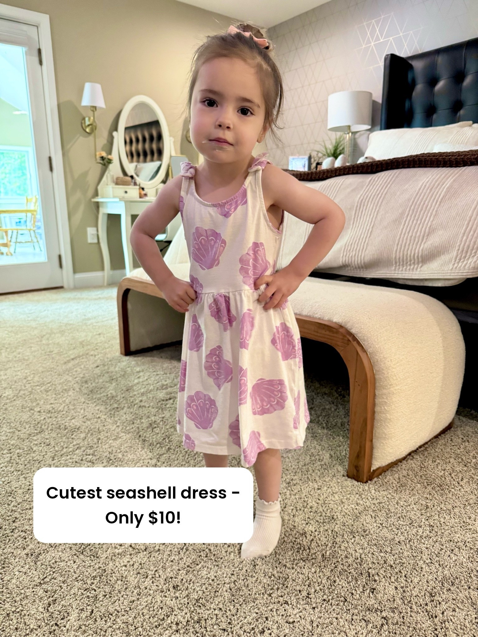 This might be my favorite toddler summer find yet! 🐚🌸 I couldn’t believe this adorable white dress with pink seashells was only $10! It’s lightweight, so sweet for beach days, vacations, or everyday summer adventures, and looks even cuter paired with sandals or sneakers.

If you’re shopping for affordable toddler girl summer clothes, don’t skip this one! 💕

H&M toddler girl dress, toddler summer dress, seashell dress, white toddler dress, pink seashell print dress, affordable toddler clothes, H&M kids, toddler girl fashion, beach outfit for toddler, vacation outfit for toddler girl, coastal toddler style, summer outfit ideas for girls, cute toddler clothes, budget-friendly kids fashion, toddler vacation outfits, toddler beachwear, summer kids fashion, H&M finds, toddler style inspiration, girls summer wardrobe

#LTKmomlife #LTKKids #LTKBaby
