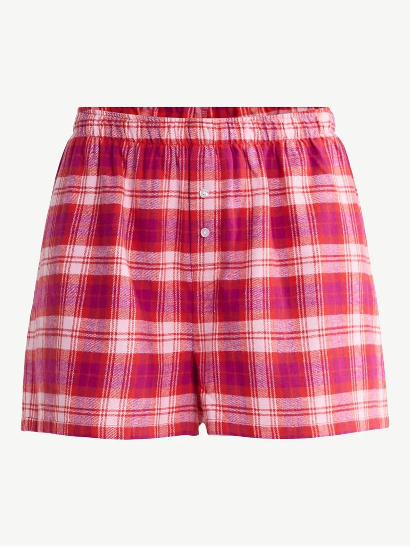 No Boundaries Sleepwear Cotton Boxer Shorts, 3'' Inseam, Women’s | Walmart (US)