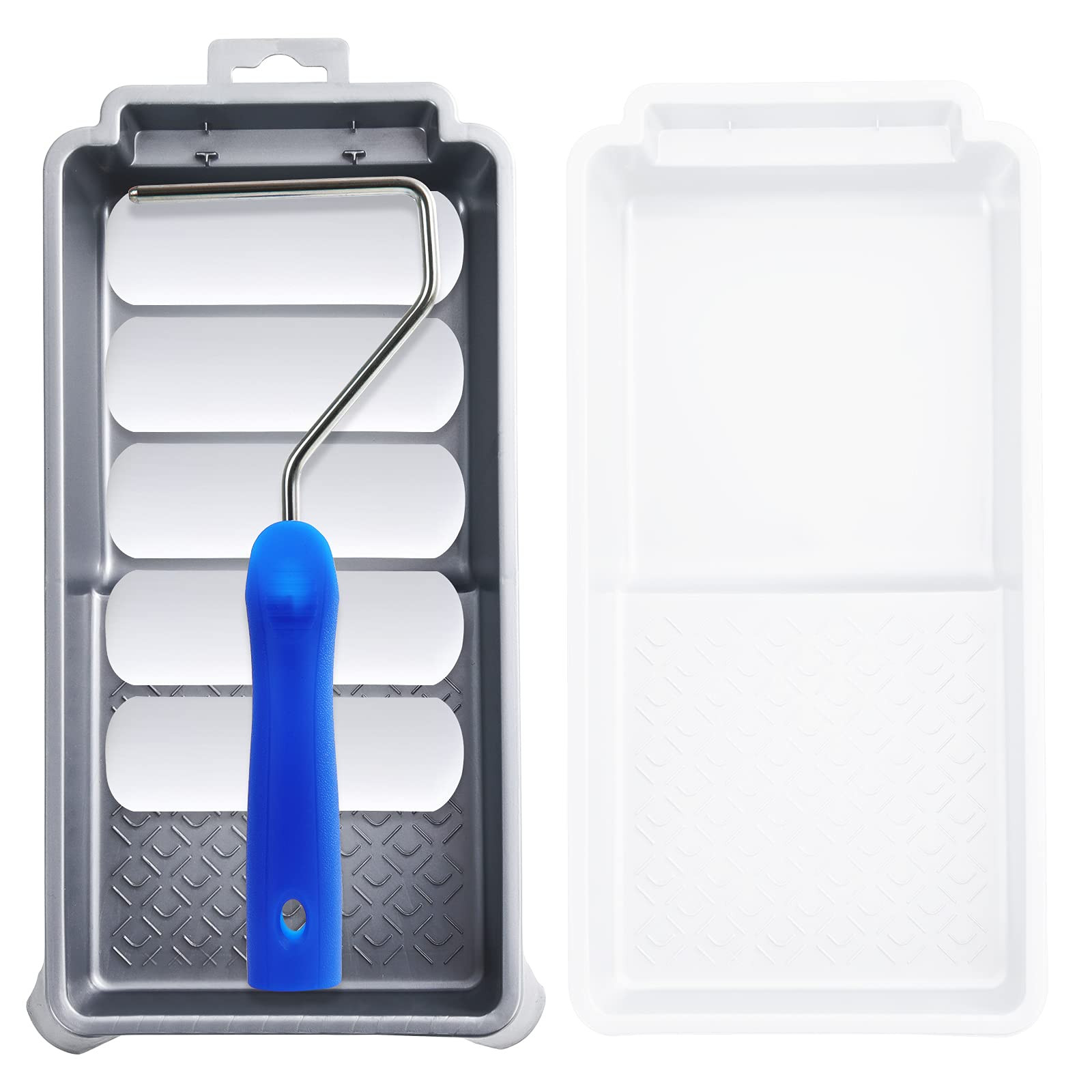 Mister Rui-Foam Paint Roller, 4 Inch-8 Pack Paint Roller Kit, Complete 4" Mini Paint Roller Kit w... | Amazon (US)