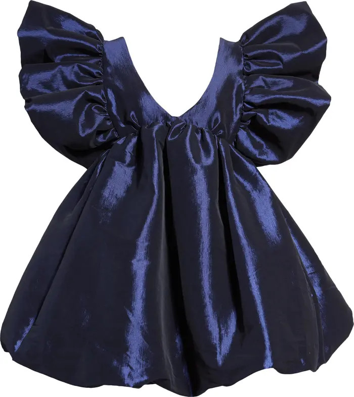 Kika Vargas Adri Silk Blend Taffeta Babydoll Minidress | Nordstrom | Nordstrom