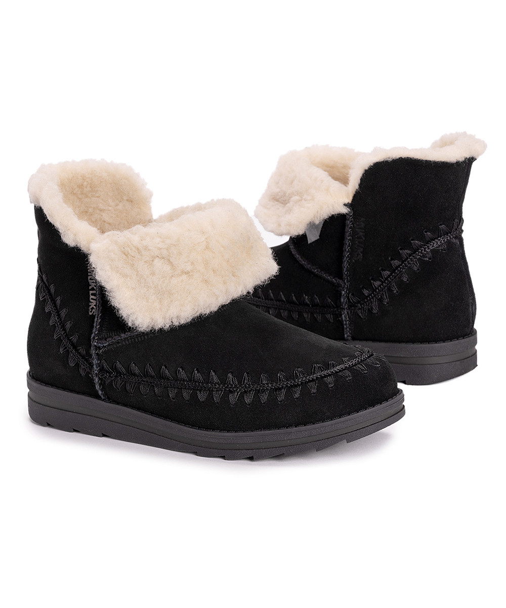 MUK LUKS Women's Casual boots Black - Black Ziggy Melrose Leather Bootie - Women | Zulily