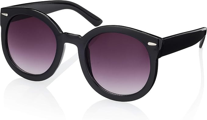 grinderPUNCH Trendy Round Polarized Sunglasses | Trendy Oversized Sunglasses for Women Men | Retr... | Amazon (US)
