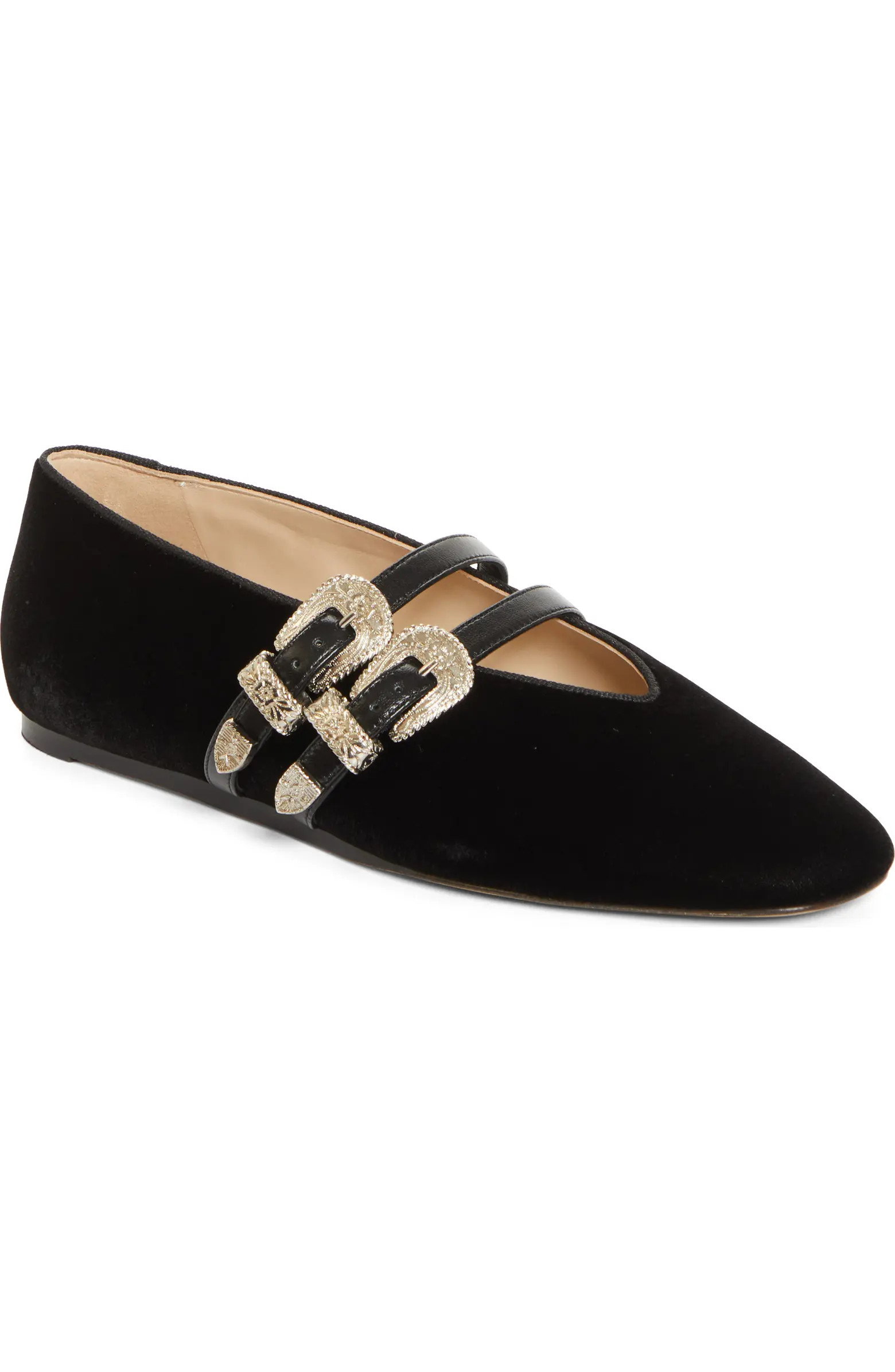 Le Monde Beryl Claudia Western Buckle Ballet Flat (Women) | Nordstrom | Nordstrom