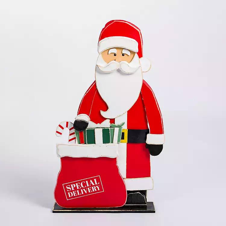 Jolly Santa with Presents Porch Figurine | Kirkland's Home