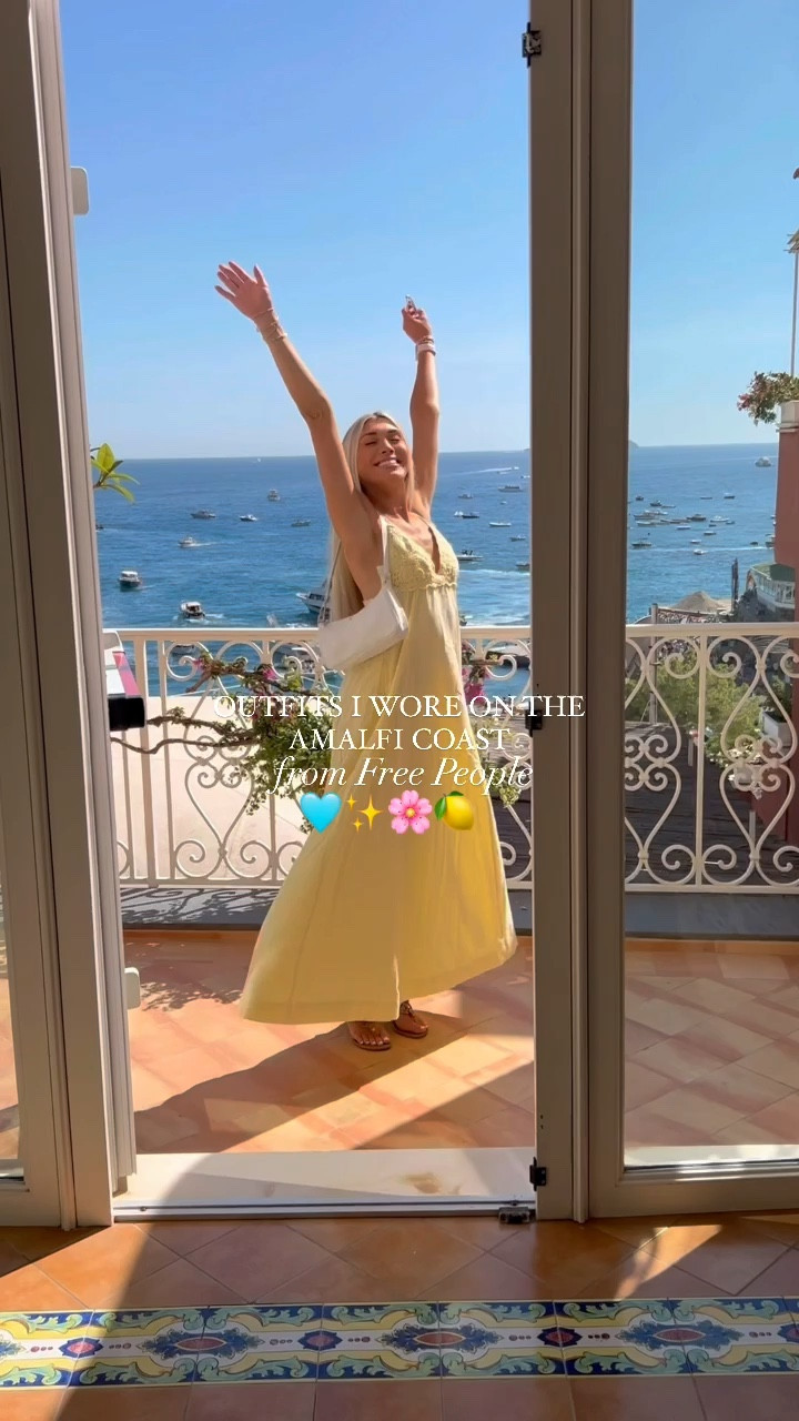 Outfits I wore on the Amalfi Coast from Free People!🩵 Perfect outfits for everyday, special occasions or vacation:) Get your sundresses and staple closet items for summer🍋✨🌸

#LTKStyleTip #LTKSeasonal #LTKTravel