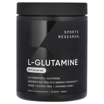 Sports Research L-Glutamine, Unflavored, 10.58 oz (300 g) | Target