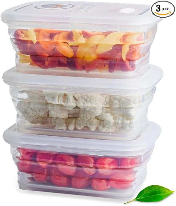 Premium Silicone Collapsible Food Storage Containers with Silicone Leakproof Lids, Platinum Food-... | Amazon (US)