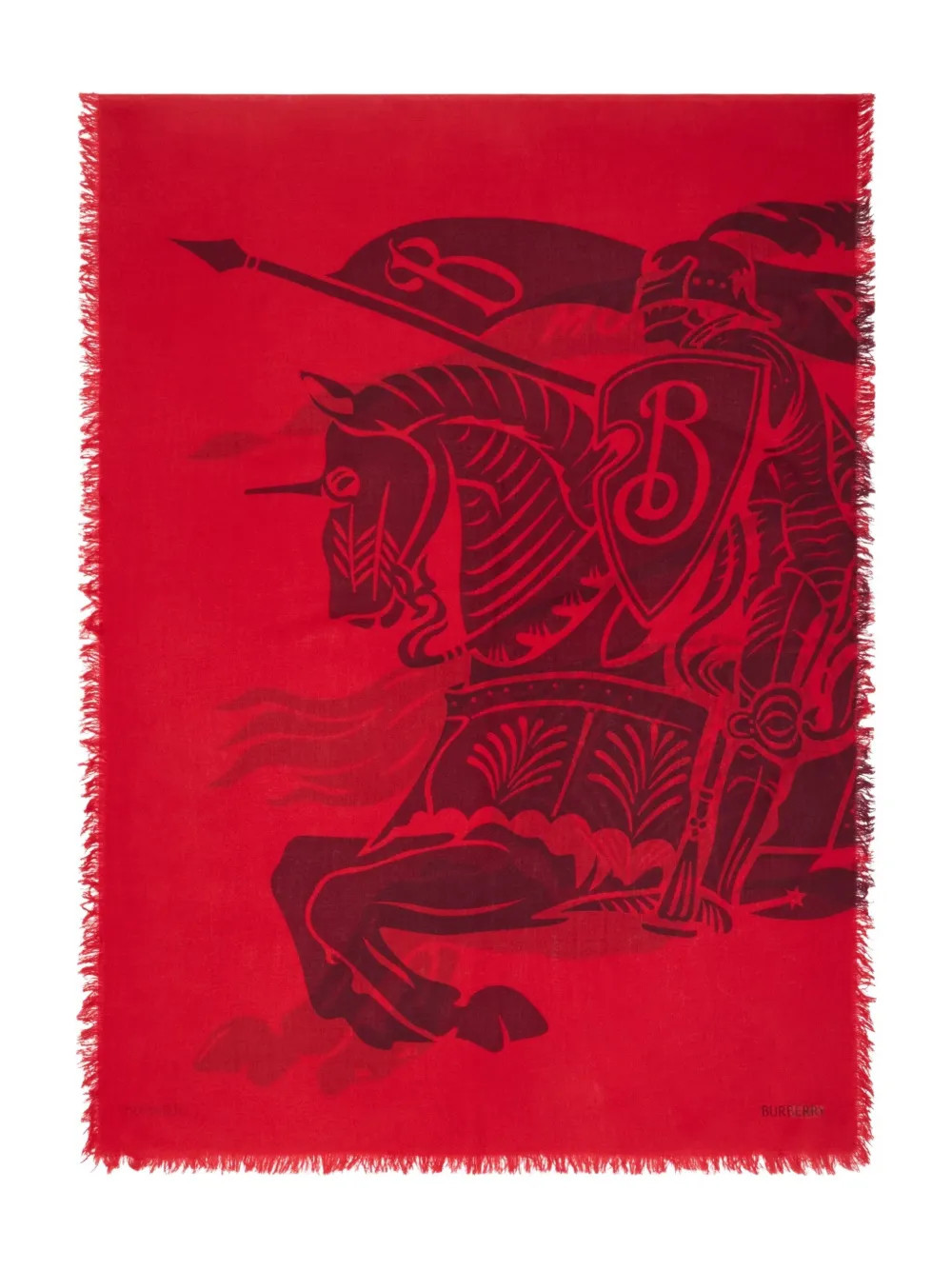 Burberry EKD wool scarf - Red | Farfetch Global