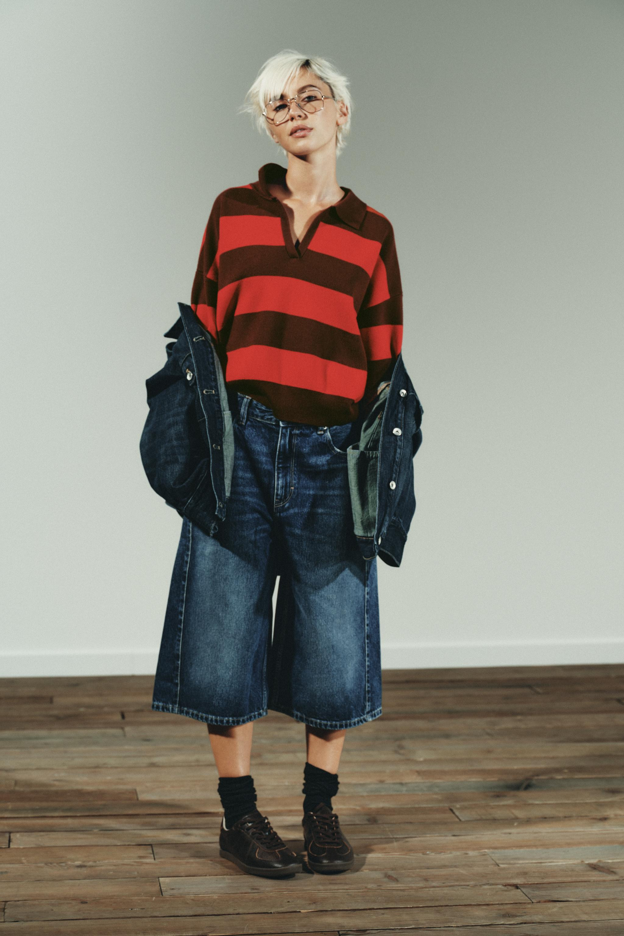 STRIPED KNIT POLO SWEATER | Zara US