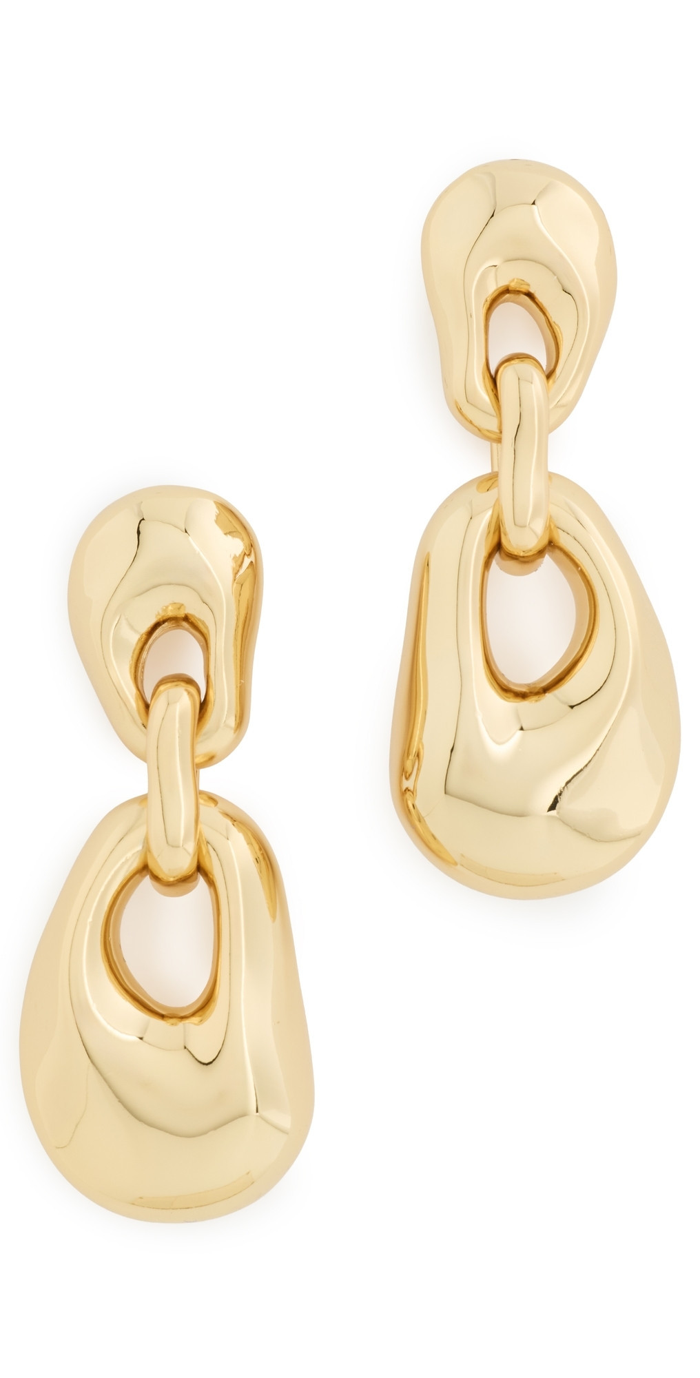 Madewell Double Sculpted Drop Earrings Antique Gold One Size | Shopbop