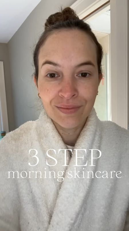 My simplified morning skincare routine. I usually do this first thing in the morning before the kids get up! I can then add makeup on top of it later in the morning  