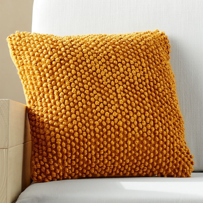 16" Phaedra Outdoor Mustard Loop PillowCB2 Exclusive Purchase now and we'll ship when it's availa... | CB2