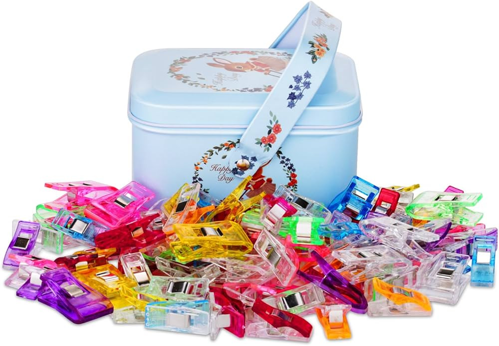 Quilting Clips and Sewing Fabric Clips,Pack of 100,80 Small +20 Middle Quilt Clips Perfect for Se... | Amazon (US)