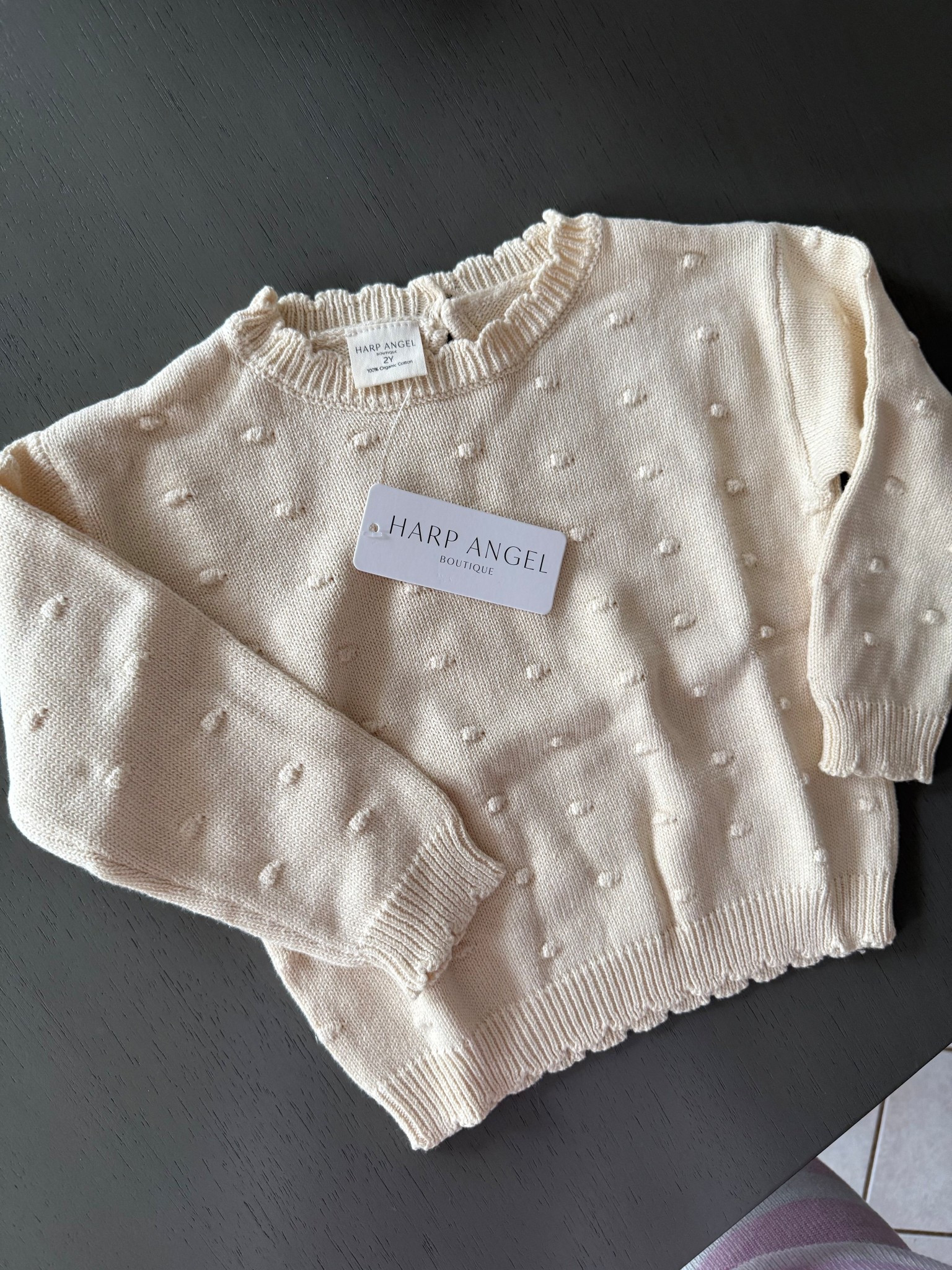 Harp Angel boutique. 

Seriously the softest sweater ever and so much stretch. Baby approved. Comes in newborn up to 4T sizes  

#LTKKids #LTKBaby #LTKBump